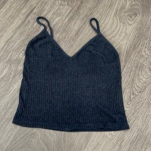 Brandy Melville navy ribbed tank top